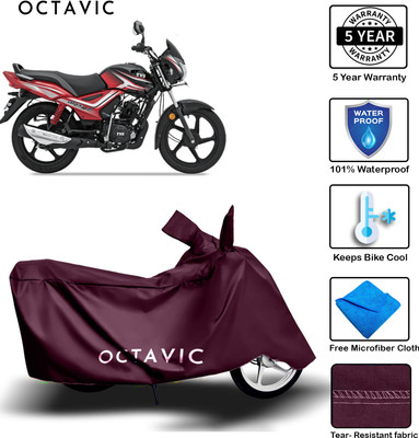 octavic Waterproof Two Wheeler Cover for TVS(Star City BS6, Maroon)