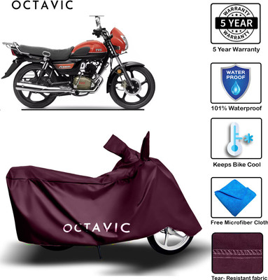 octavic Waterproof Two Wheeler Cover for TVS(Radeon, Maroon)