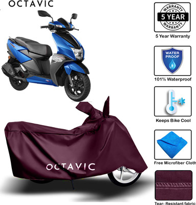 Mdstar Waterproof Two Wheeler Cover for TVS(NTORQ, Maroon)