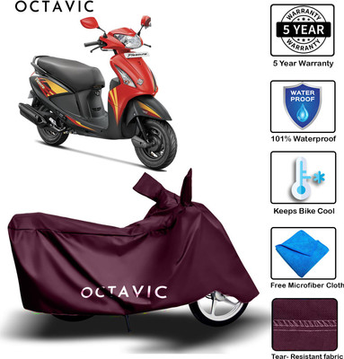 octavic Waterproof Two Wheeler Cover for Honda(Pleasure, Maroon)