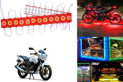 SMARTER RIDE Red LED Module Ultra Bright Waterproof Lights for TVS Apache RTR 180 Back Up Lamp Motorbike LED for TVS (12 V, 15 W)(Apache RTR 220, Pack of 20)