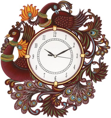 SAGAR HANDICRAFT Analog 33 cm X 33 cm Wall Clock(Multicolor, With Glass, Standard)