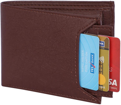 Daller Men Formal Brown Genuine Leather Wallet(5 Card Slots)