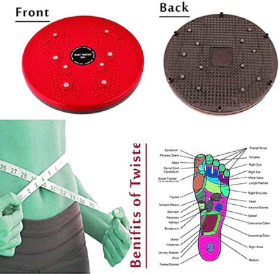 swarmshop Tummy Twister Exercise Machine Magnet Balance Rotating Board Waist Twisting Disc Ab Exerciser(Black, Red)