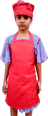 RASHO Polyester Apron - XXS(Red, Single Piece)