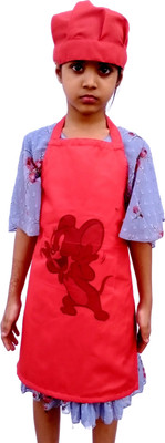 RASHO Polyester Apron - XXS(Red, Single Piece)