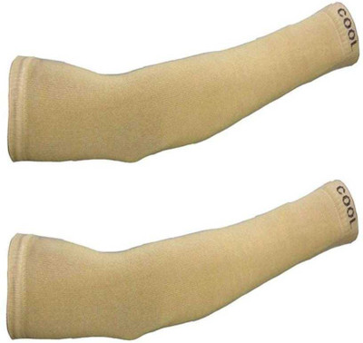 STYLE ACADEMY Cotton Arm Sleeve For Men & Women(Free, Beige)