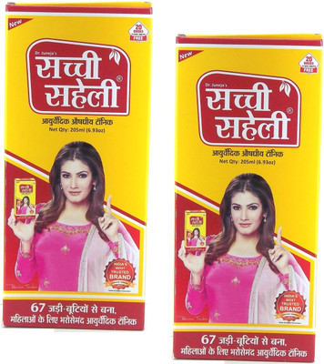Dr. Juneja's SACHI SAHELI syrup with tablet beneficial in irregular menstruation, hormonal imbalance(Pack of 2, 205 ml)