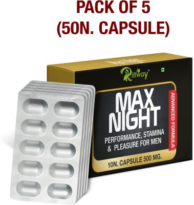 Riffway Max Night Organic Erection Every Time & Satisfaction(Pack of 5)