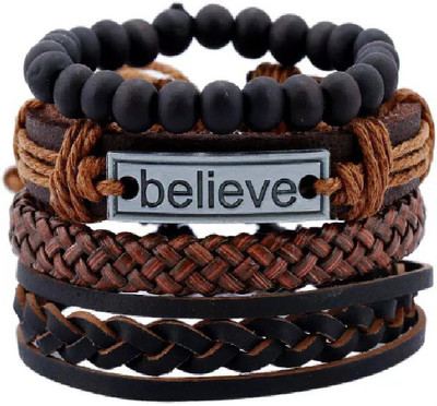 University Trendz Leather Bracelet Set
