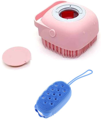 KRAZE Body Bath Brush Silicone Soft Cleaning Bath Body Brush with Shampoo Dispenser