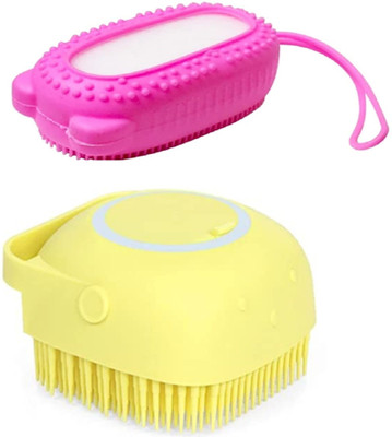 KRAZE Body Bath Brush Silicone Soft Cleaning Bath Body Brush with Shampoo Dispenser