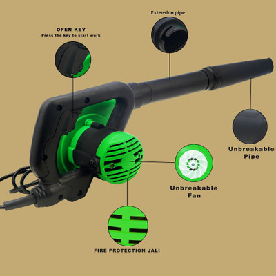 Jakmister 800 Watts-Variable[+- ] Speed + Extension Pipe - Dust Cleaner+ Vacuum Forward Curved Dust Extraction Blower(Corded Vacuum)