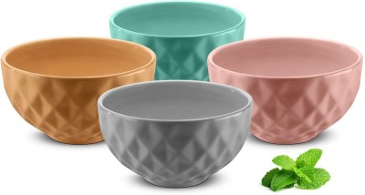 Flipkart SmartBuy Ceramic Serving Bowl Prism Ceramic Handcrafted Shine Matte - Ceramic Bowl Set(Pack of 4, Multicolor)