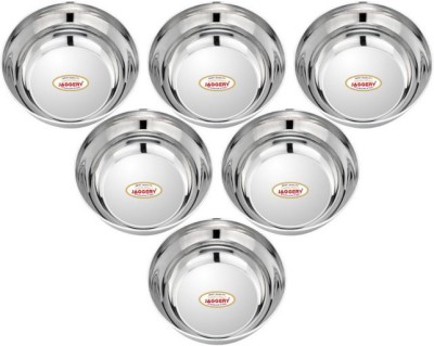 JAGGERY Stainless Steel Serving Bowl Heavy Mirror Finish (Dia-12cm,H-5cm, Extra Large), Capacity-350ml, Pack Of 12(Pack of 12, Steel)