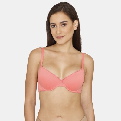 Rosaline By Zivame Women T-Shirt Lightly Padded Bra(Pink)