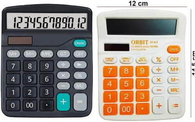 german valley Orbit 612 Orange And Amigo786N A Stylish And Soft Keys Calculator Combo Orbit 612 Orange And 786N Basic  Calculator(12 Digit)