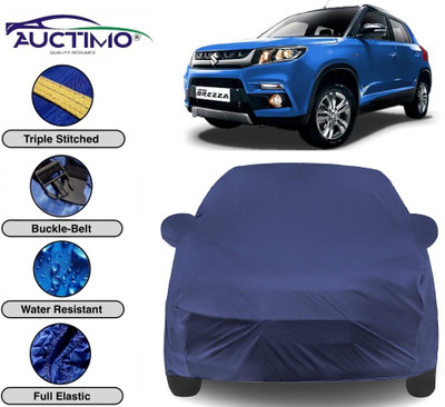 AUCTIMO Car Cover For Maruti Suzuki Vitara Brezza (With Mirror Pockets)(Blue)