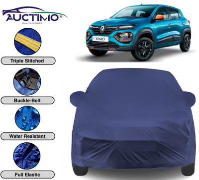 AUCTIMO Car Cover For Renault Kwid (With Mirror Pockets)(Blue)