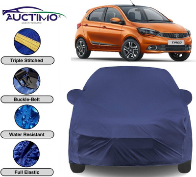 AUCTIMO Car Cover For Tata Tiago (With Mirror Pockets)(Blue)