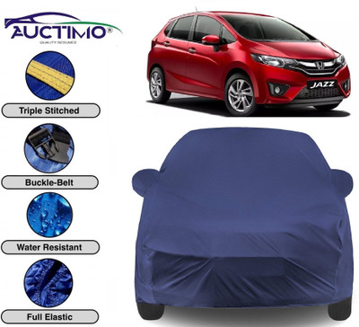 AUCTIMO Car Cover For Honda Jazz (With Mirror Pockets)(Blue)