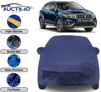 AUCTIMO Car Cover For Maruti Suzuki S-Cross (With Mirror Pockets)(Blue)