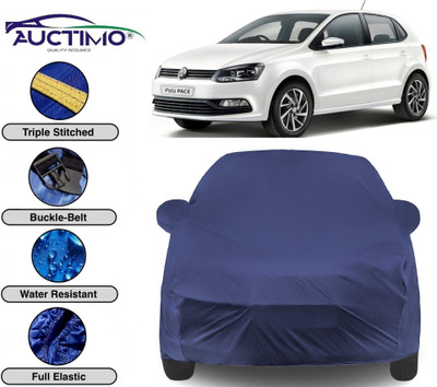 AUCTIMO Car Cover For Volkswagen Polo 1.2L (With Mirror Pockets)(Blue)