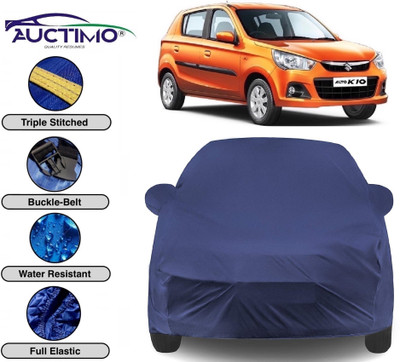 AUCTIMO Car Cover For Maruti Suzuki Alto K10 (With Mirror Pockets)(Blue)