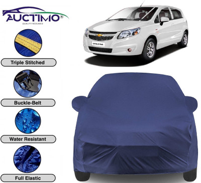 AUCTIMO Car Cover For Chevrolet Sail UVA (With Mirror Pockets)(Blue)