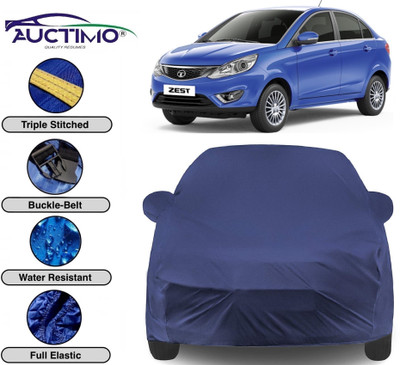 AUCTIMO Car Cover For Tata Zest (With Mirror Pockets)(Blue)