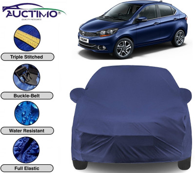 AUCTIMO Car Cover For Tata Tigor (With Mirror Pockets)(Blue)