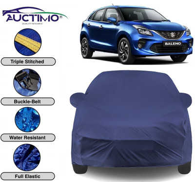 AUCTIMO Car Cover For Maruti Suzuki Baleno (With Mirror Pockets)(Blue)