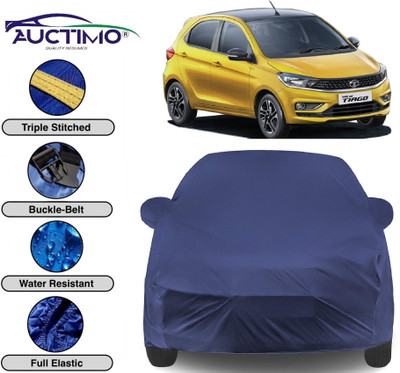 AUCTIMO Car Cover For Tata Tiago 1.05 Revotorq XE Option (With Mirror Pockets)(Blue)