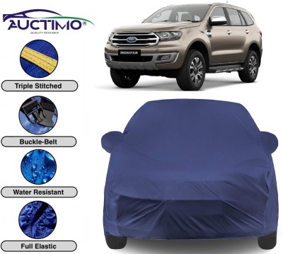 AUCTIMO Car Cover For Ford Endeavour (With Mirror Pockets)(Blue)