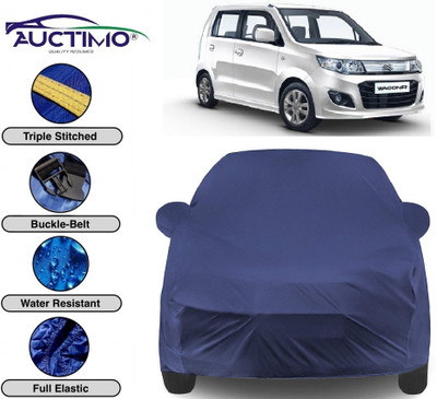 AUCTIMO Car Cover For Maruti Suzuki WagonR (With Mirror Pockets)(Blue)