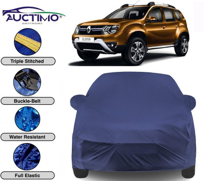 AUCTIMO Car Cover For Renault Duster (With Mirror Pockets)(Blue)