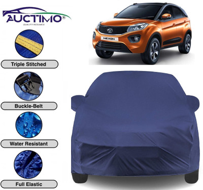 AUCTIMO Car Cover For Tata Nexon (With Mirror Pockets)(Blue)