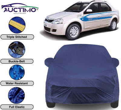 AUCTIMO Car Cover For Mahindra e-Verito (With Mirror Pockets)(Blue)