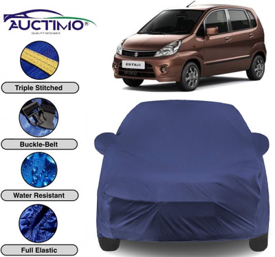 AUCTIMO Car Cover For Maruti Suzuki Zen Estilo (With Mirror Pockets)(Blue)