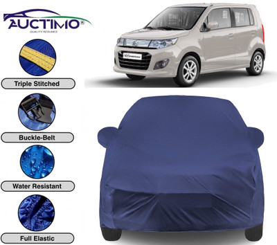 AUCTIMO Car Cover For Maruti Suzuki WagonR Stingray (With Mirror Pockets)(Blue)