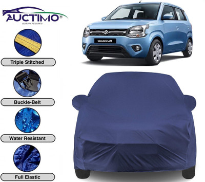 AUCTIMO Car Cover For Maruti Suzuki Wagon R 1.1L 16V (With Mirror Pockets)(Blue)