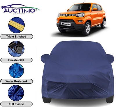 AUCTIMO Car Cover For Maruti Suzuki S-Presso (With Mirror Pockets)(Blue)