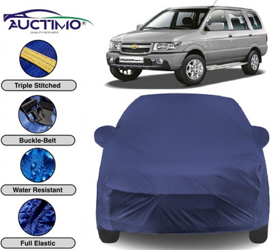 AUCTIMO Car Cover For Chevrolet Tavera (With Mirror Pockets)(Blue)