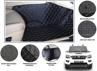 AutoRetail Leather 7D Mat For  Mahindra New Scorpio(Black)