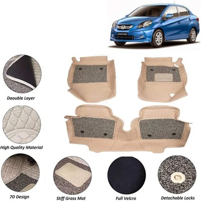 AutoRetail Leather 7D Mat For  Honda Amaze(Beige)