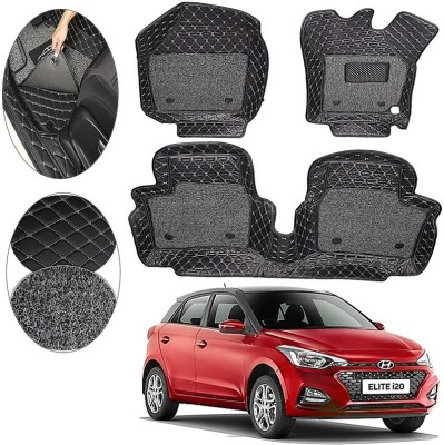 AutoRetail Leather 7D Mat For  Hyundai Elite i20(Black)