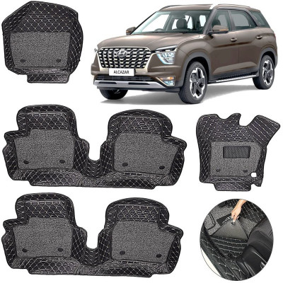 AutoRetail Leather 7D Mat For  Hyundai Alcazar(Black)