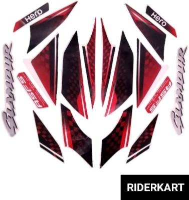 RIDERKART Sticker & Decal for Bike(Red)