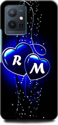 WallCraft Back Cover for Vivo T1 5G, V2141 R M, R LOVES M, NAME, ALPHABET, RM LOVE, HART, BLUE