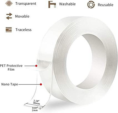 Aniya Double sided Mounting Tape Tape Dispensers (Manual)(Set of 1, Transparent)